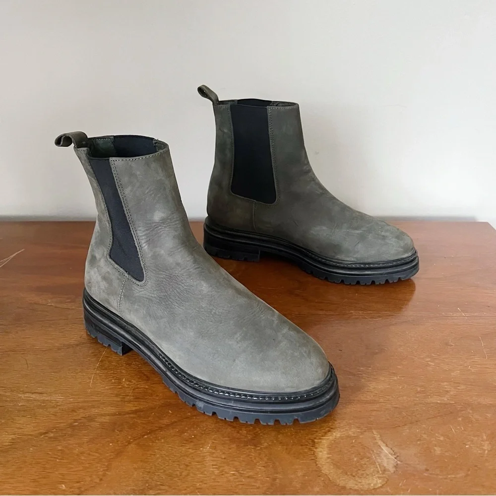 Jenni Kayne • Brooklyn Lug Boot chelsea ankle chunky Forest green